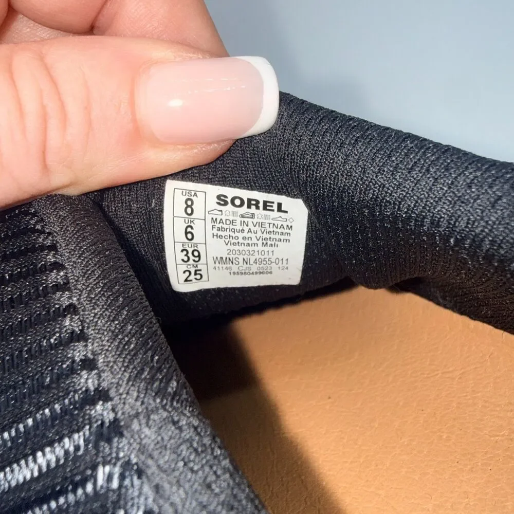 SOREL Kinetic Impact II Mule Sneaker - Black/White 8